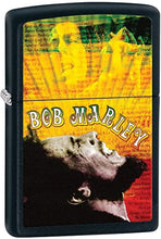 Load image into Gallery viewer, Zippo Lighter - Personalized Custom Message Engraved on Back for Bob Marley Windproof Zippo Lighter (Black Matte 28257)