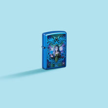 Load image into Gallery viewer, Zippo Lighter - Customized Message on Mystic Aura Fairy - High Polish Blue 48985