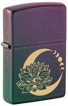 Load image into Gallery viewer, Zippo Lighter- Personalized Engrave Blossoms Flower Power Lotus and Moon #48587
