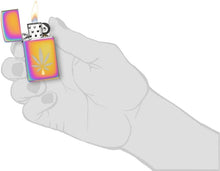 Load image into Gallery viewer, Zippo Lighter - Customized Message on Slim with Leaf - Multi Spectrum 48670
