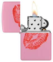 Load image into Gallery viewer, Zippo Lighter - Custom Engraved with Your Message - Smooches Design - Pink Matte 46470