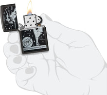 Load image into Gallery viewer, Zippo Windy Design High Polish Black Pocket Lighter