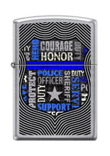 Load image into Gallery viewer, Zippo Lighter- Personalized Tradesman Craftsman Police Badge Shields Z5156