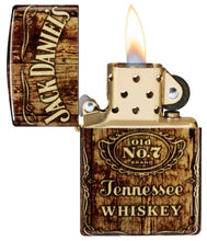 Load image into Gallery viewer, Zippo Lighter - Custom Engraved with Your Message for Jack Daniel's® Barrel Design 540 Tumbled Brass Pocket Lighter 46278