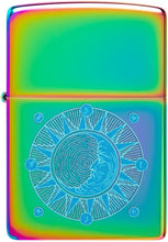Load image into Gallery viewer, Zippo Lighter - Custom Message Engrave Backside Sun and Moon - Multi-Color 48960