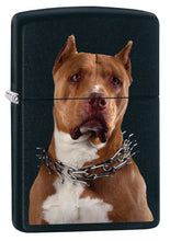 Load image into Gallery viewer, Zippo Lighter- Pit Bull Dog Black Matte Windproof Lighter #Z5100