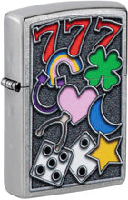 Load image into Gallery viewer, Zippo Lighter - Custom Message Engrave Good Luck Symbols - Street Chrome 48682
