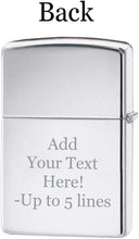 Load image into Gallery viewer, Zippo Lighter - Personalized Customize Message Engrave on Backside for Playboy Bunny (Bunny Armor Swarovski Crystal 28963)