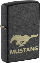 Load image into Gallery viewer, Zippo Ford Mustang Black Crackle Pocket Lighter