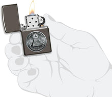 Load image into Gallery viewer, Zippo Dollar Design Black Ice Pocket Lighter