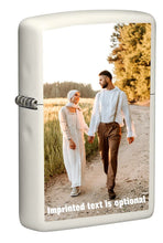 Load image into Gallery viewer, Zippo Lighter - Customized Glow-in-The-Dark Personalized Engraving with Your Photo, Image, Logo, Artwork, or Message - Genuine Windproof Collectible Zippo Lighter