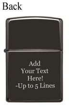 Load image into Gallery viewer, Zippo Lighter - Customize Message on Royal Skull High Polish Black Pocket 46699
