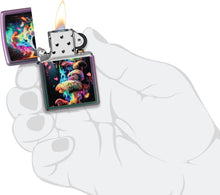 Load image into Gallery viewer, Zippo Lighter - Custom Message Engrave Colorful Mushrooms - Iridescent 48929