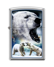 Load image into Gallery viewer, Zippo Lighter- Personalized Message for Mazzi Polar Bears Brush Chrome #Z5344