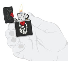 Load image into Gallery viewer, Zippo Lighter - Custom Engraved with Your Message - Undying Love Design - Black Matte 46469