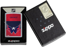Load image into Gallery viewer, Zippo 2021 NHL Washington Capitals Street Chrome Pocket Lighter
