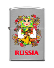 Load image into Gallery viewer, Zippo Lighter-Matroshka Doll 2 Brushed Chrome Windproof Lighter #Z5418