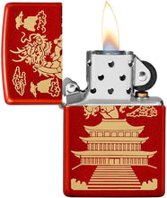 Load image into Gallery viewer, Zippo Eastern Design Metallic Red Pocket Lighter