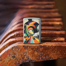 Load image into Gallery viewer, Zippo Lighter - Customized Message on Trippy Travel Satin Chrome Pocket 46578