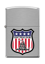 Load image into Gallery viewer, Zippo Lighter- Personalized Engrave for Dont Tread On Me Flag Shield #Z5211