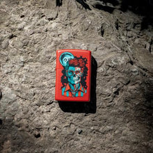 Load image into Gallery viewer, Zippo Lighter - Custom Engraved with Your Message for Dapper Skeleton Design Red Matte Pocket Lighter 46242