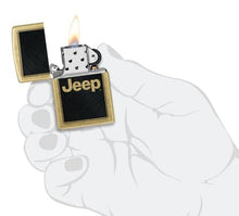 Load image into Gallery viewer, Zippo Lighter - Custom Engraved with Your Message for Jeep Stamp Design Regular Street Brass Pocket Lighter 46225