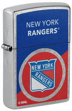 Load image into Gallery viewer, Zippo Lighter - Custom Engraved with Your Message for NHL New York Rangers 2024 Street Chrome Pocket Lighter 46200