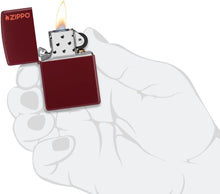 Load image into Gallery viewer, Zippo Lighter - Custom Message Engrave Merlot Matte Color Zippo Logo- 46021ZL