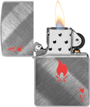 Load image into Gallery viewer, Zippo Flame Ace Design Diagonal Weave Pocket Lighter