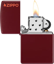 Load image into Gallery viewer, Zippo Lighter - Custom Message Engrave Merlot Matte Color Zippo Logo- 46021ZL
