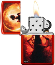 Load image into Gallery viewer, Zippo - Customized Message on Mazzi® Woman Silhouette Metallic Red 46410