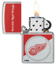 Load image into Gallery viewer, Zippo Lighter - Custom Engraved with Your Message for NHL Detroit Red Wings 2024 Street Chrome Pocket Lighter 46190
