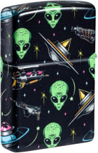 Load image into Gallery viewer, Zippo Lighter - Customized Message Alien Pattern 540 Matte Pocket Lighter 46561
