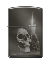 Load image into Gallery viewer, Zippo Lighter- Personalized Engrave Skull Candle Design Black Ice #Z5518