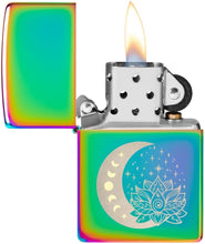 Load image into Gallery viewer, Zippo Lighter - Customized Message on Moon and Flowers - Multi-Color 48910