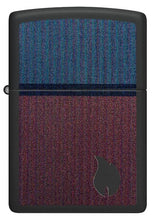 Load image into Gallery viewer, Zippo Lighter - Custom Engraved with Your Message - Color Block Flame Design - Black Matte 46476