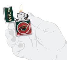 Load image into Gallery viewer, Zippo Lighter - Custom Engraved with Your Message for NHL Minnesota Wild 2024 Street Chrome Pocket Lighter 46195