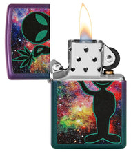Load image into Gallery viewer, Zippo Lighter- Personalized Engrave Glow in The Dark Alien Design #49441