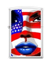 Load image into Gallery viewer, Zippo Lighter - American USA Flag Bald Eagles Stars and Stripes Face #Z6003