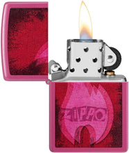 Load image into Gallery viewer, Zippo Lighter- Personalized Custom Message Engraved on Pulse Design Frequency Pocket Lighter 46572
