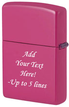 Load image into Gallery viewer, Zippo Lighter - Personalized Customize Message Engrave on Backside for Zippo Brand Design Logo Lighter (Flame TV 48515)