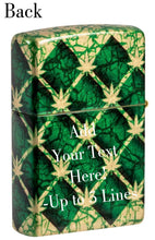 Load image into Gallery viewer, Zippo Lighter- Custom Message Engraved on Argyle Leaf Leaves - 540 Fusion 46265