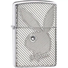 Load image into Gallery viewer, Zippo Lighter - Personalized Customize Message Engrave on Backside for Playboy Bunny (Bunny Armor Swarovski Crystal 28963)