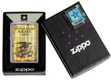 Load image into Gallery viewer, Zippo Lighter - Personalized Message Engraved on Backside Customized for U.S. Army Windproof Lighter (Street Chrome 49315) #49315