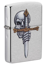 Load image into Gallery viewer, Zippo Lighter - Personalized Customize Message Engrave on Backside for Sword Skull Design #49488