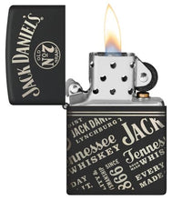 Load image into Gallery viewer, Zippo Lighter - Custom Engraved with Your Message for Jack Daniel's Every Drop Design Regular Media Chrome Black Matte Pocket Lighter 46279