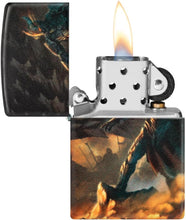 Load image into Gallery viewer, Zippo Lighter - Customized Message on Knight and Dragon 540 Matte Pocket 46284