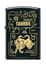 Load image into Gallery viewer, Zippo Lighter- Taurus Zodiac Black Matte Windproof Lighter #Z5308