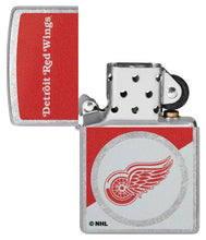 Load image into Gallery viewer, Zippo Lighter - Custom Engraved with Your Message for NHL Detroit Red Wings 2024 Street Chrome Pocket Lighter 46190