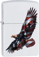 Load image into Gallery viewer, Zippo Eagle & Soldier Pocket Lighter, White Matte (ZO12303), One Size